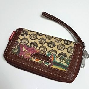 Union Bay two zipper Owl wristlet